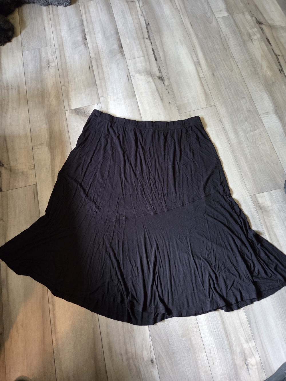Catherines Black Maxi Skirt with Flared Hem